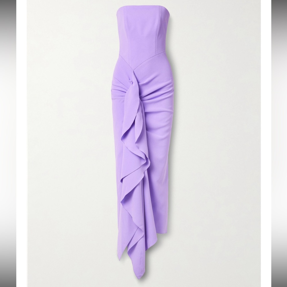 🇬🇧 Solace London Thalia strapless caddy ruffles gown